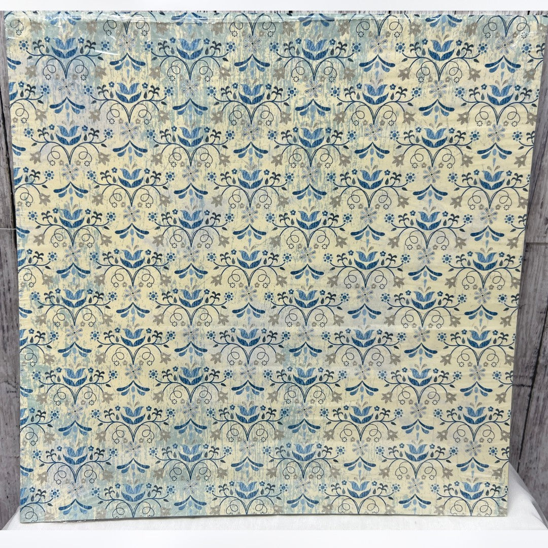 Stampin Up BLUEBERRY CRISP 12X12 Cardstock DSP Paper 10 Sheets