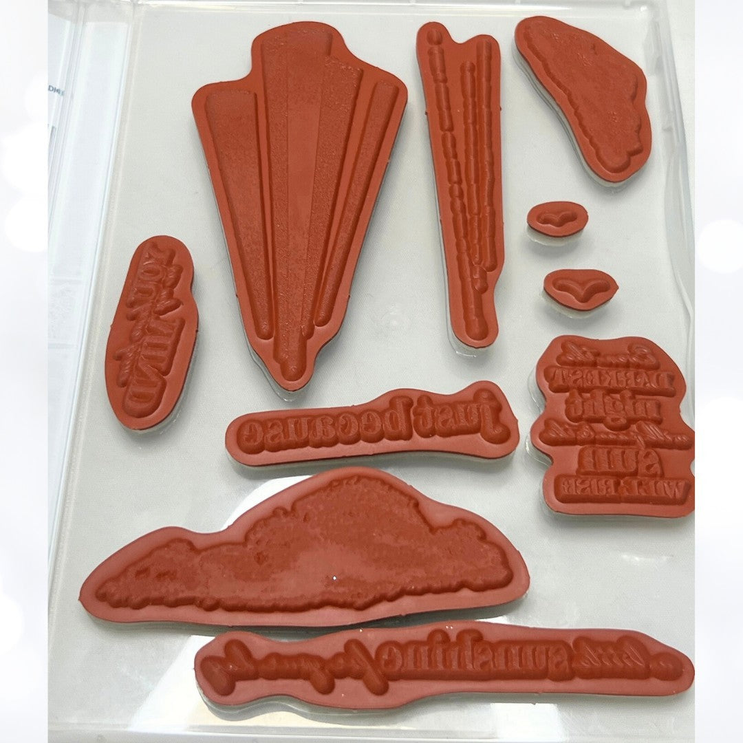 Stampin Up AFTER THE STORM Clouds Sun Rubber Stamps