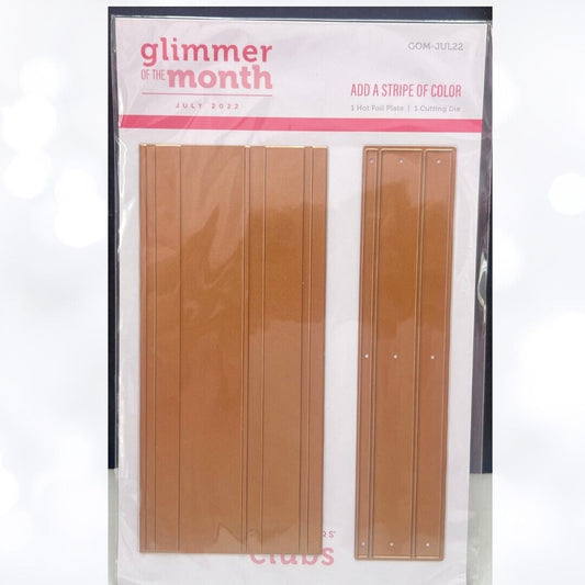 Spellbinders ADD A STRIPE OF COLOR Stripes Glimmer of the Month Foil July 2022