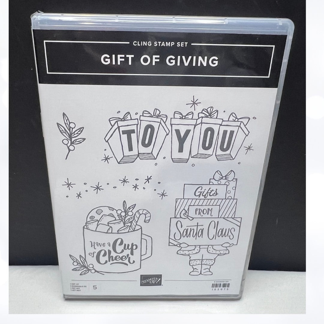Stampin Up GIFT OF GIVING Christmas Holiday Rubber Stamps
