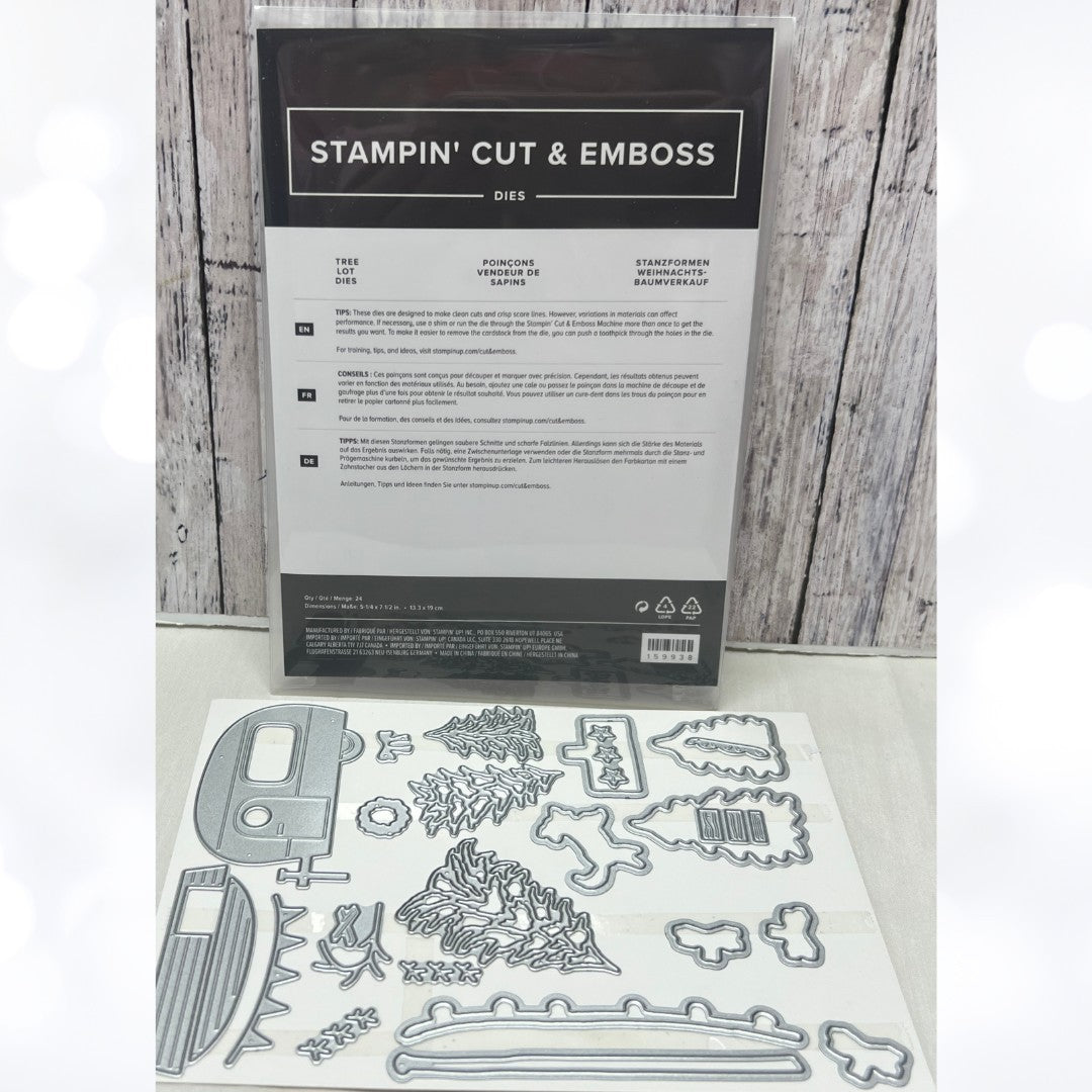 Stampin Up TREE LOT Christmas Camper Dies