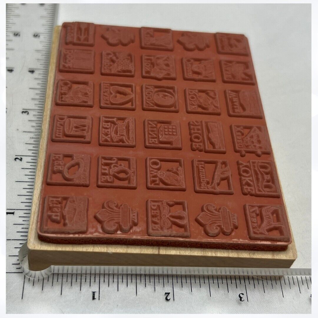 PSX PICTURE ALPHABET ABC Letters K-3593 Rubber Stamp