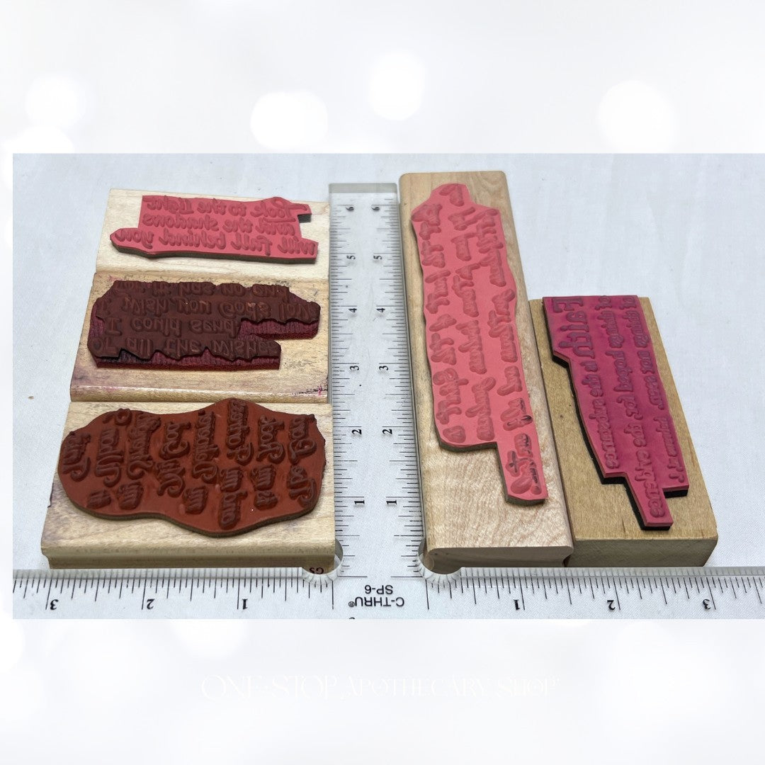 FAITH Light Rock Religious Bible Journaling Rubber Stamps