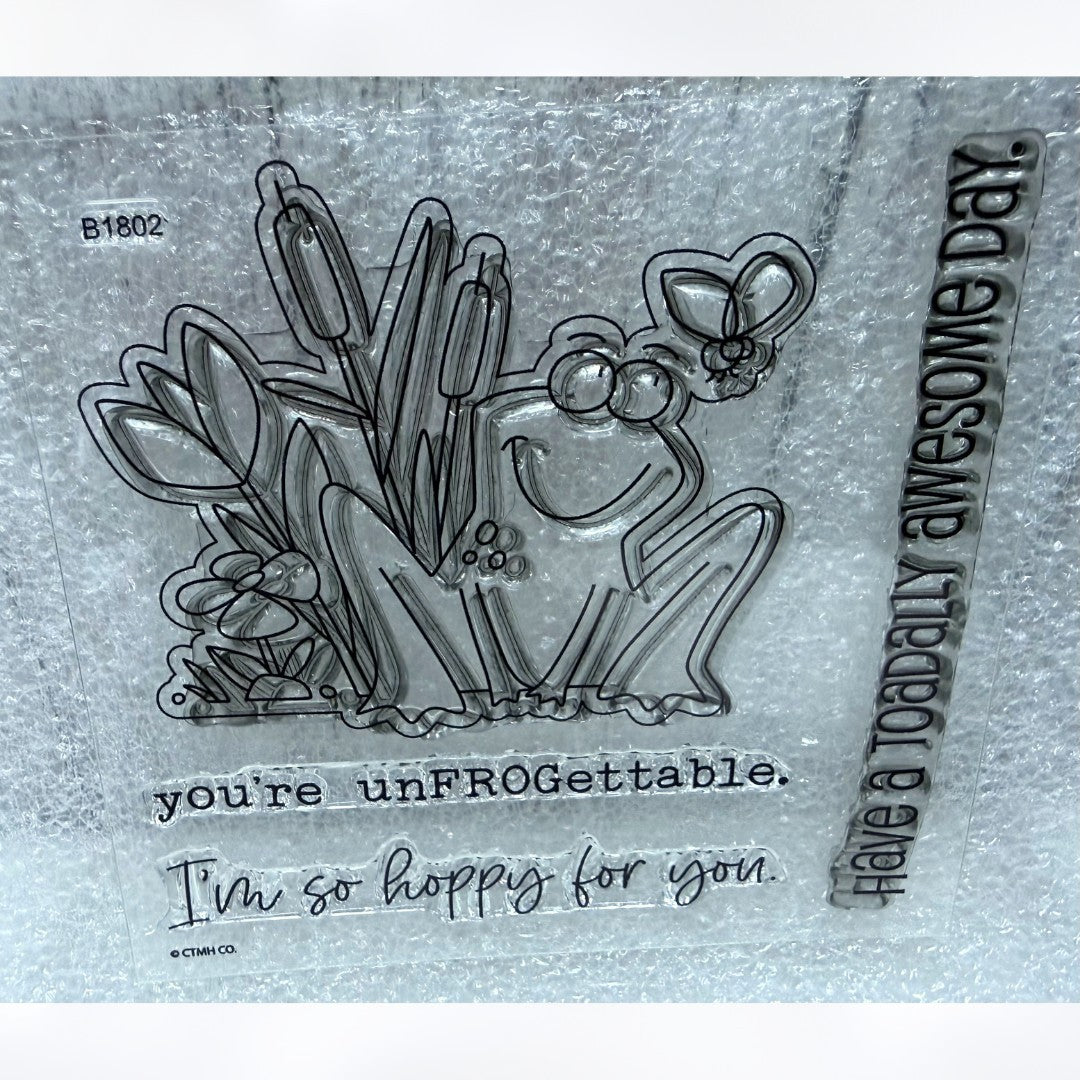 Close To My Heart TOADALLY AWESOME Frogs Rubber Stamps Die