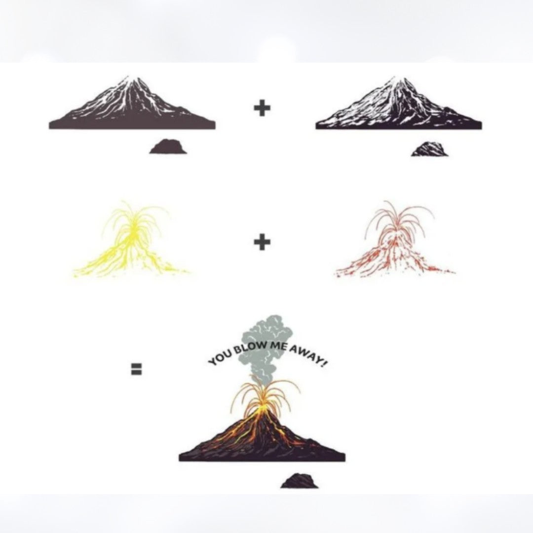 Hero Arts Heroscapes VOLCANO Mountains Layering 6x8 Rubber Stamps Dies