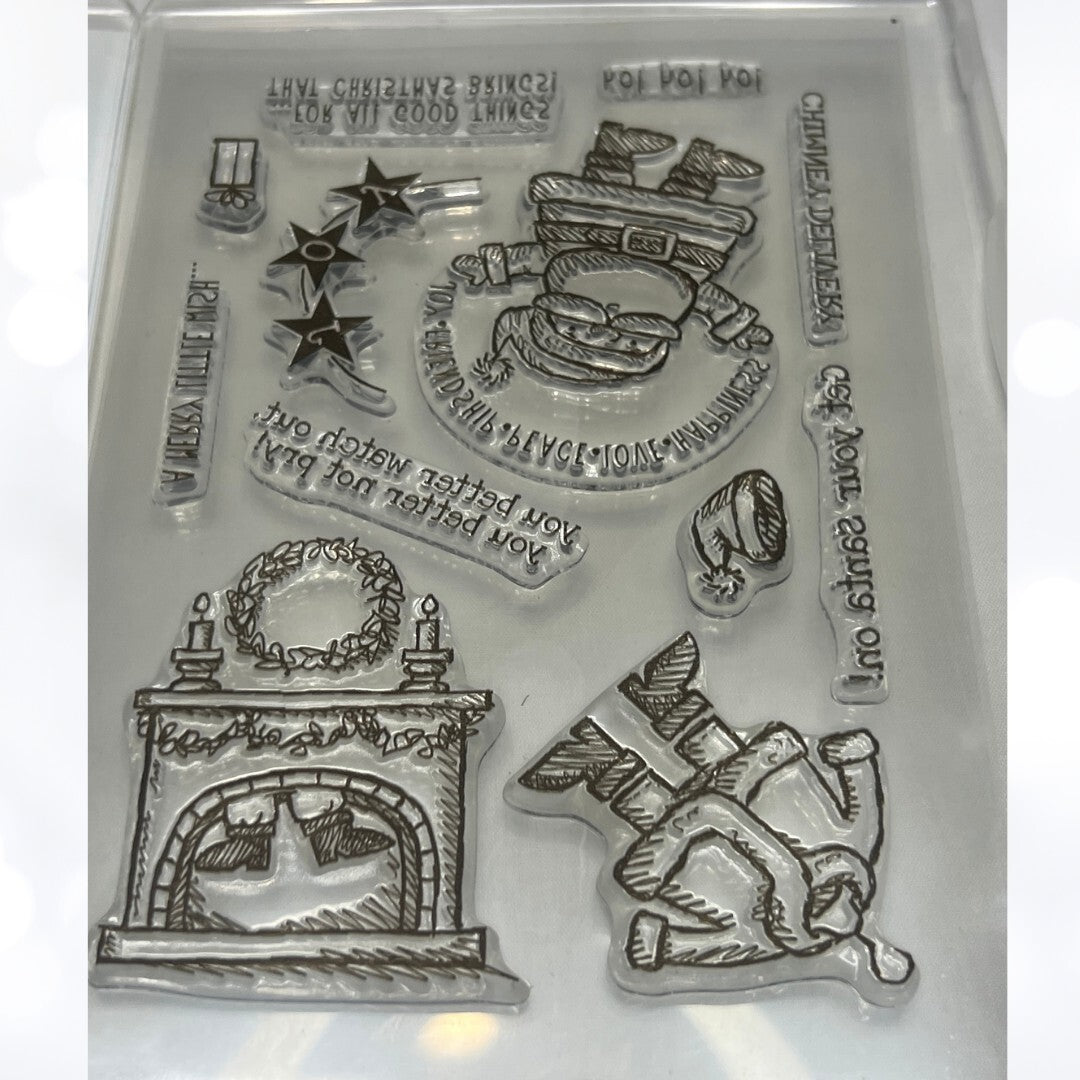 Stampin Up GET YOUR SANTA ON Claus Christmas Rubber Stamps