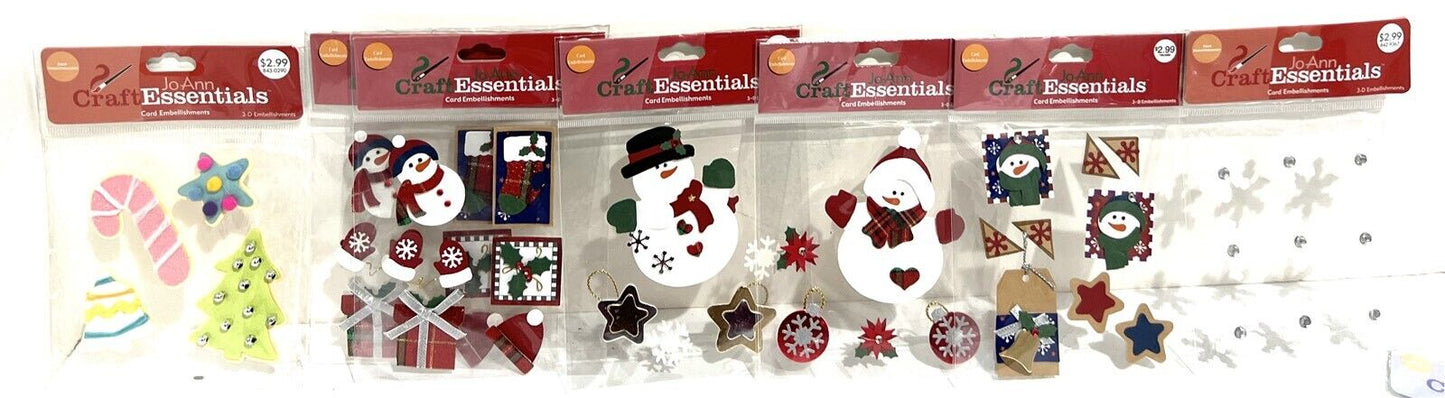 Jo-Ann Craft Essentials Holidays Flip Flops Halloween Christmas 3D Stickers Lot