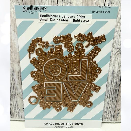 Spellbinders BOLD LOVE Small Dies of the Month Valentines Day Jan 2020