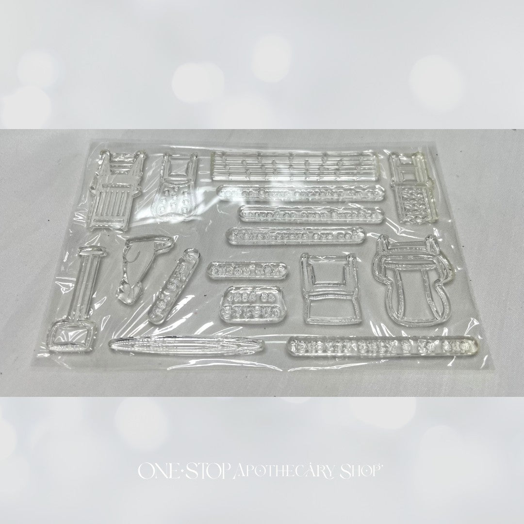 Papertrey Ink LIGHTEN UP & CHAIR-ISHED Chairs Furniture Rubber Stamps Dies