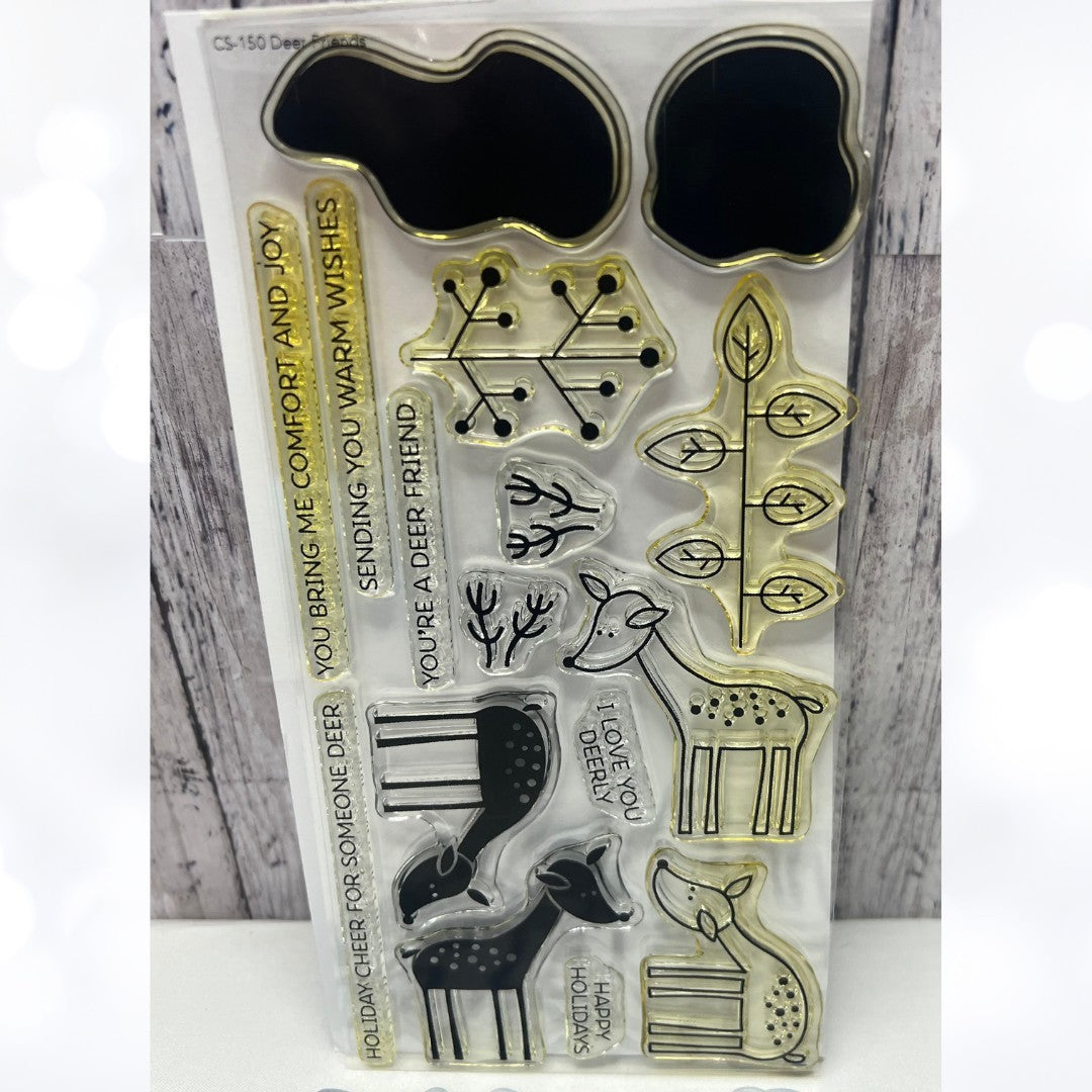 My Favorite Things DEER FRIENDS Animals 4x8 Rubber Stamps Dies