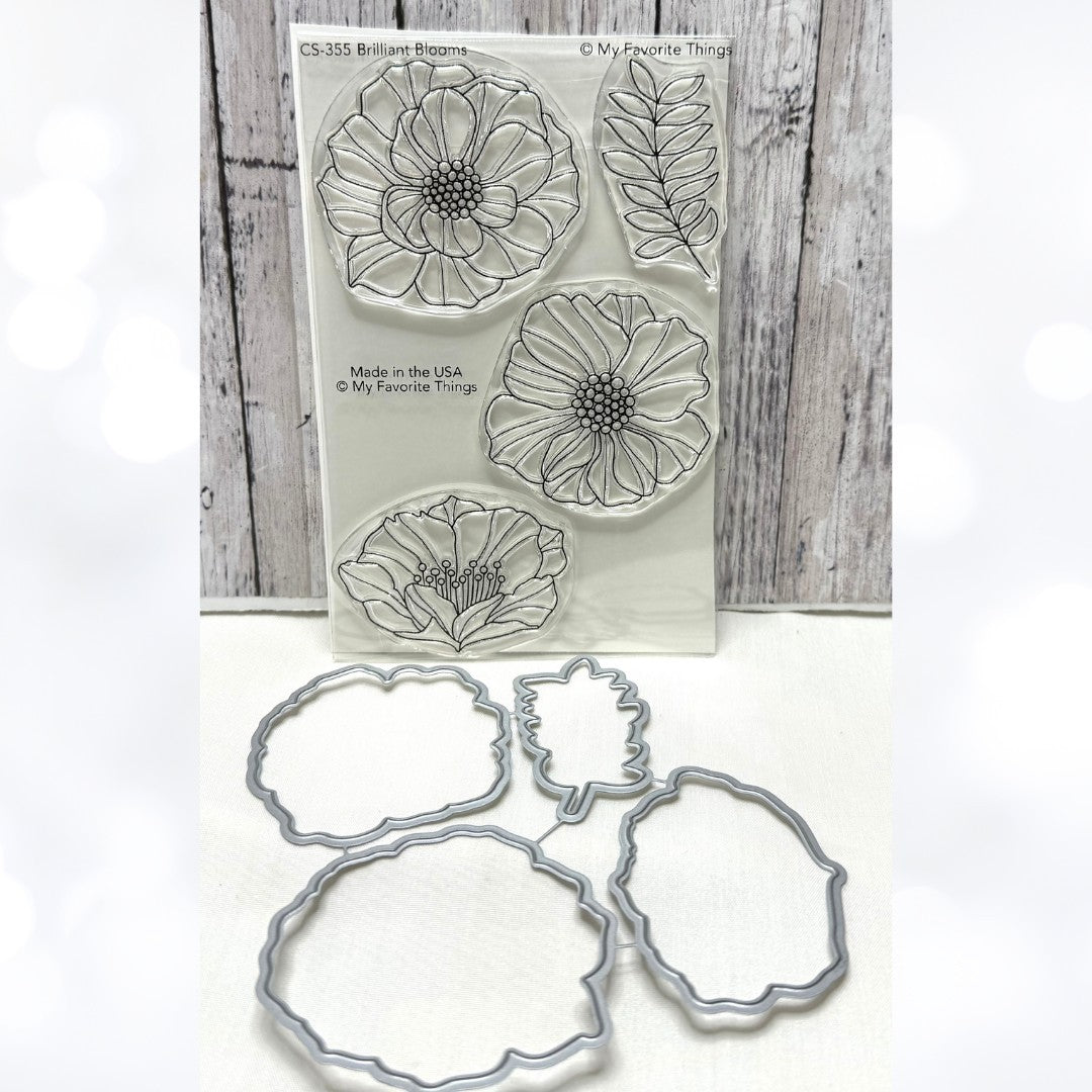 My Favorite Things BRILLIANT BLOOMS Flowers Floral Rubber Stamps Dies