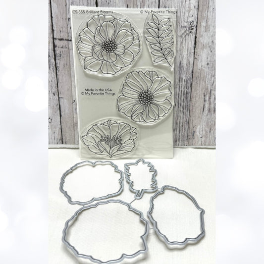 My Favorite Things BRILLIANT BLOOMS Flowers Floral Rubber Stamps Dies