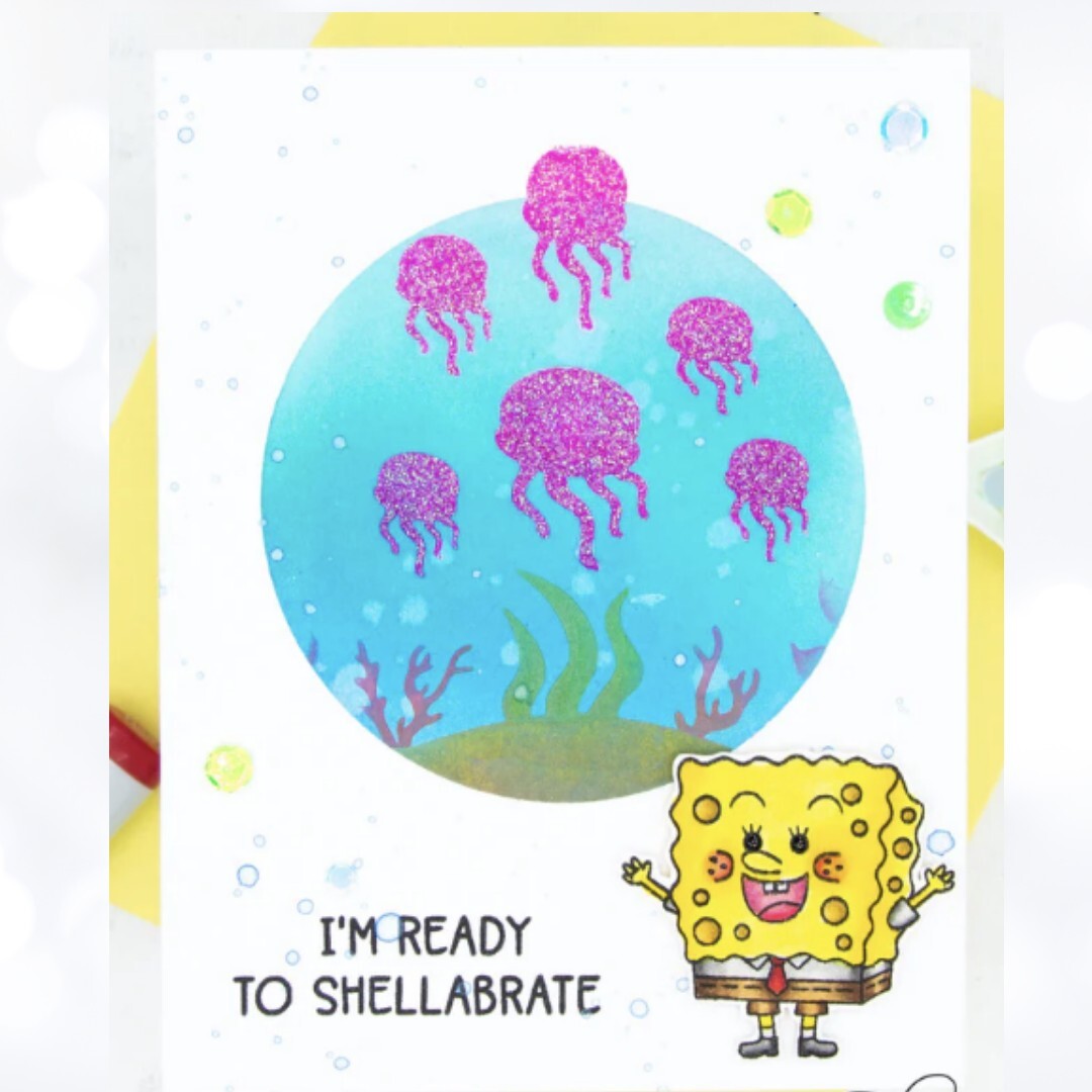 Kindred Stamps UNDERWATER BUDDIES Spongebob Pineapple Rubber Stamps Dies