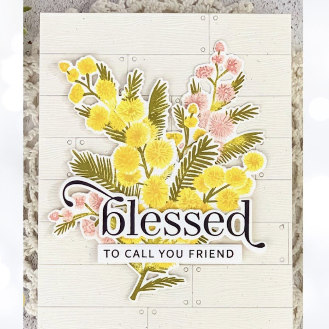 The Greetery MIMOSA MUSINGS 6x8 Rubber Stamps Retired