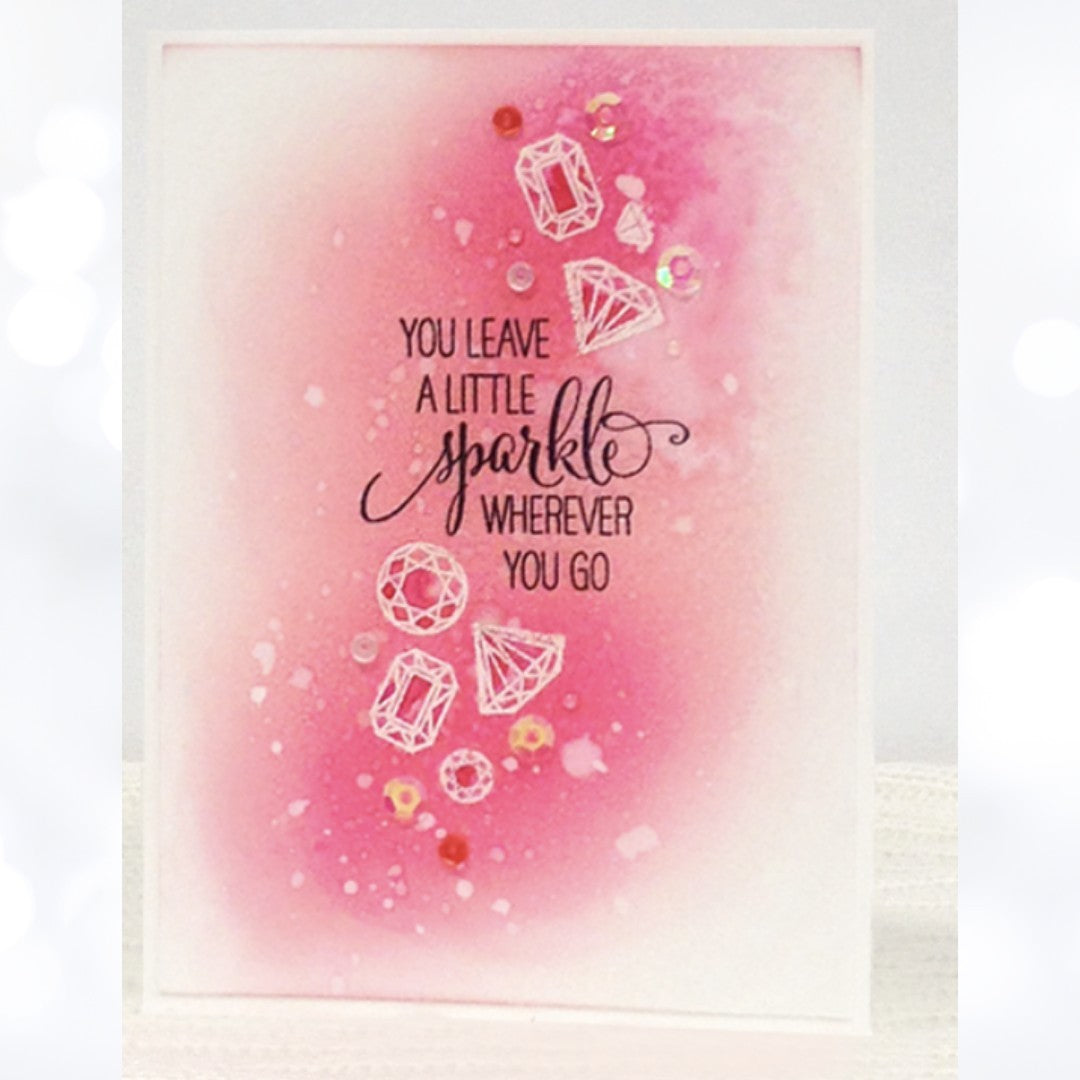 Wplus9 W Plus 9 SPARKLE & SHINE Botanical Bunch Flowers Rubber Stamps