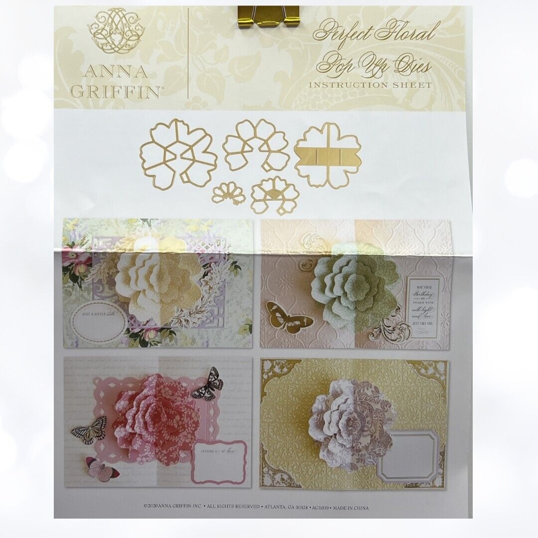 Anna Griffin Perfect FLORAL POP UP Flower Dies