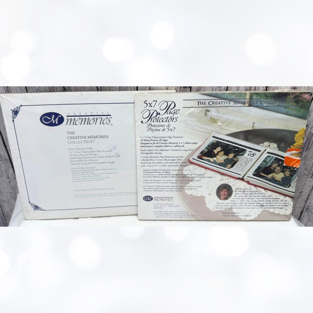 Creative Memories 5X7 PAGE PROTECTORS Scapbook Album Refills Lot of 2