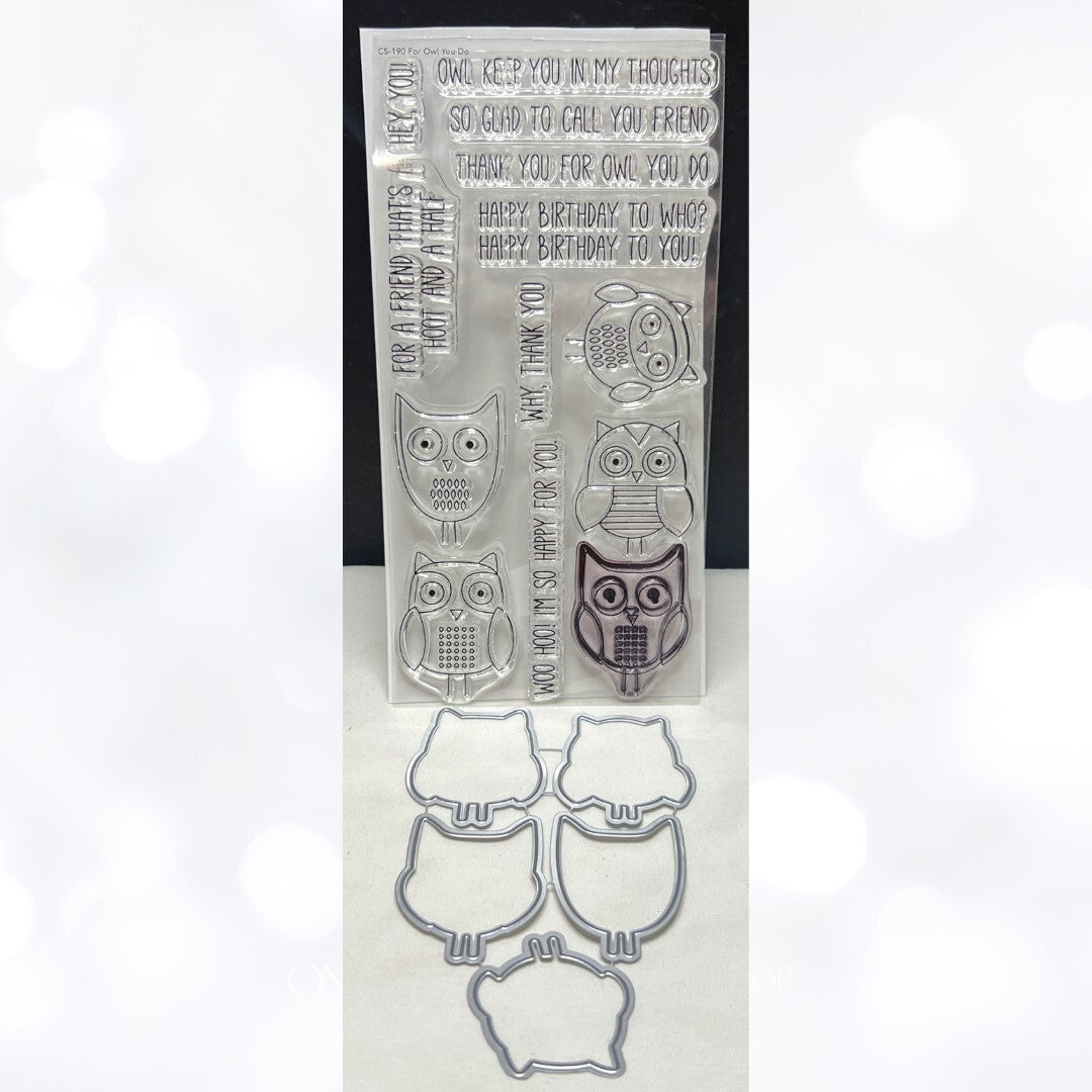 My Favorite Things FOR OWL YOU DO Owls Birds Rubber Stamps Dies
