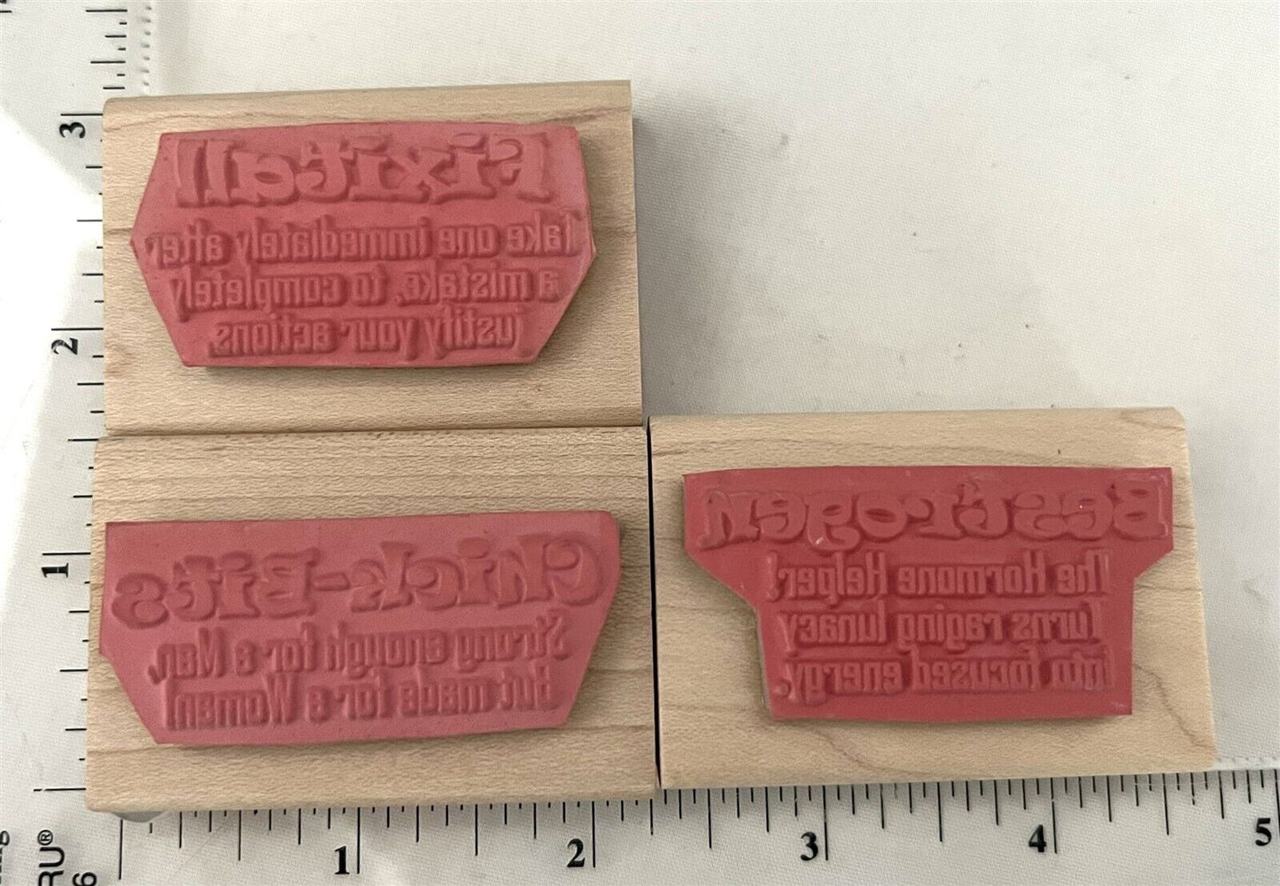 Ann-ticipations FUNNY RX LABELS Prescription Bottle Humor Sayings Rubber Stamps