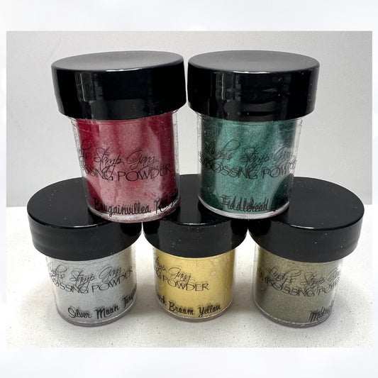 Lindy's Gang JINGLE BELLS Embossing Powder Lot of 5