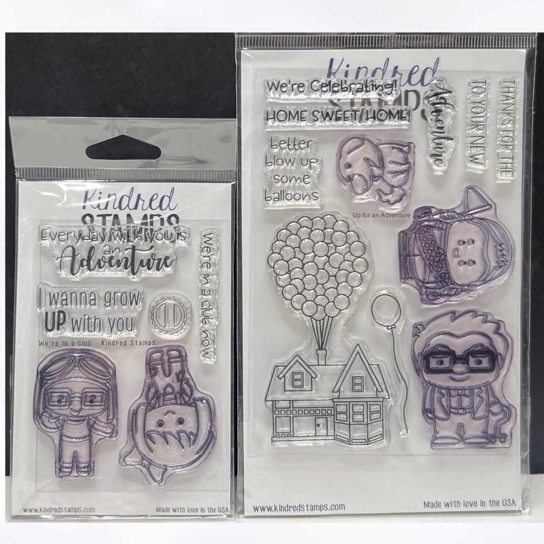 Kindred Stamps UP FOR AN ADVENTURE Club Disney Doug Rubber Stamps Lot of 2