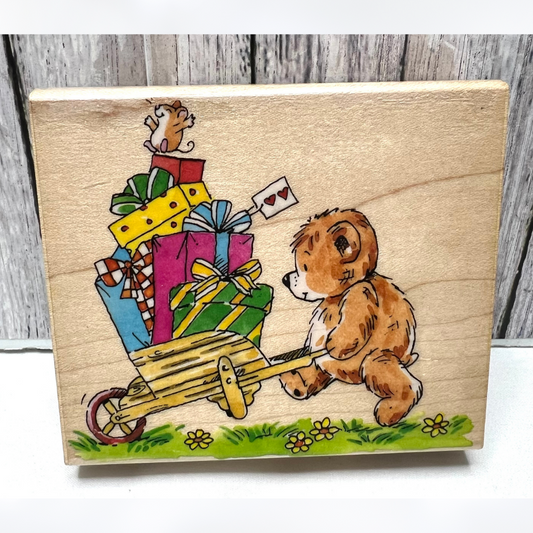 Penny Black BY THE CARTFUL Bear Margaret Sherry Mouse Wood Rubber Stamp