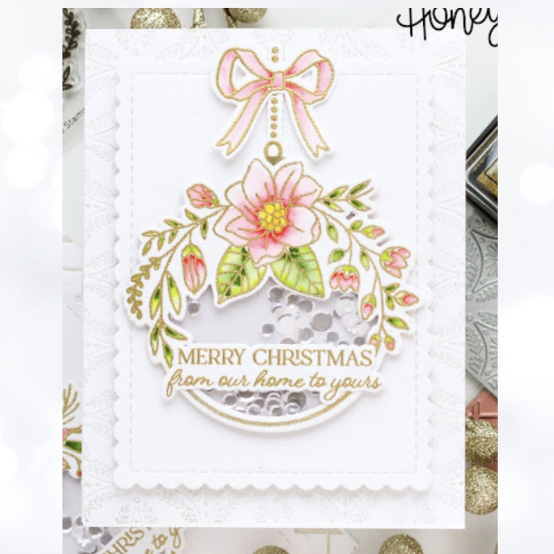 Honey Bee ELEGANT FLORAL FRAMES Flowers Rubber Stamps