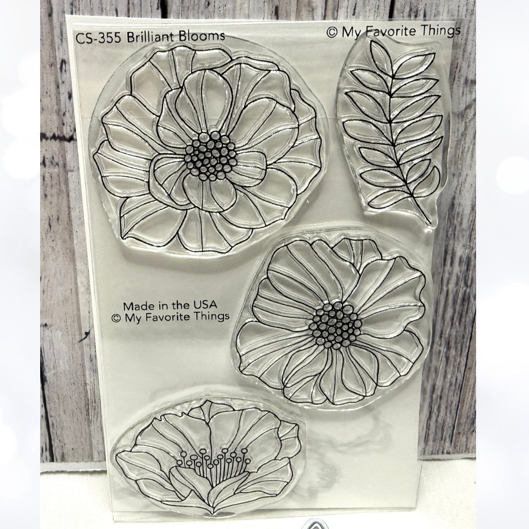 My Favorite Things BRILLIANT BLOOMS Flowers Floral Rubber Stamps Dies