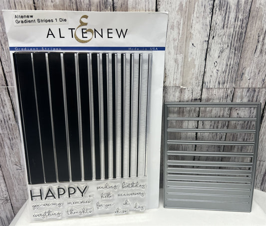 Altenew GRADIENT STRIPES Background Rubber Stamps Die