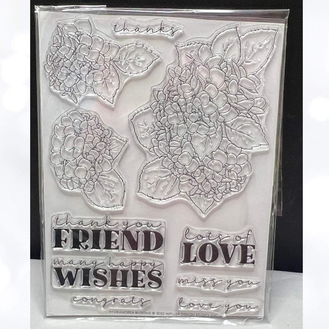 Wplus9 W Plus 9 HYDRANGEA BLOOMS Flowers 6x8 Rubber Stamps