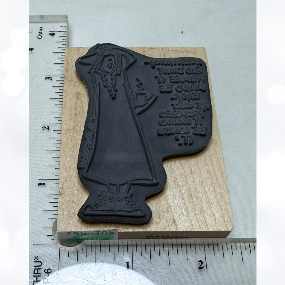 Emerson Quillin WORTH IT Religious God Rubber Stamp