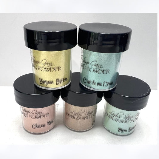 Lindy's Gang TRES CHIC Embossing Powders Lot of 5