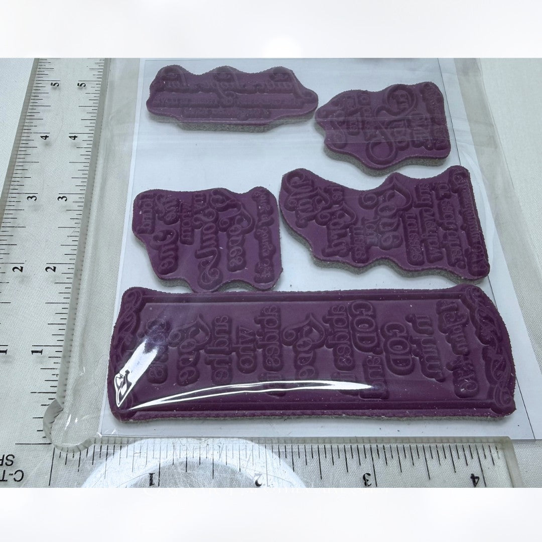 Our Daily Bread LOVE SCRIPTURES Bible Verses Religious Rubber Stamps