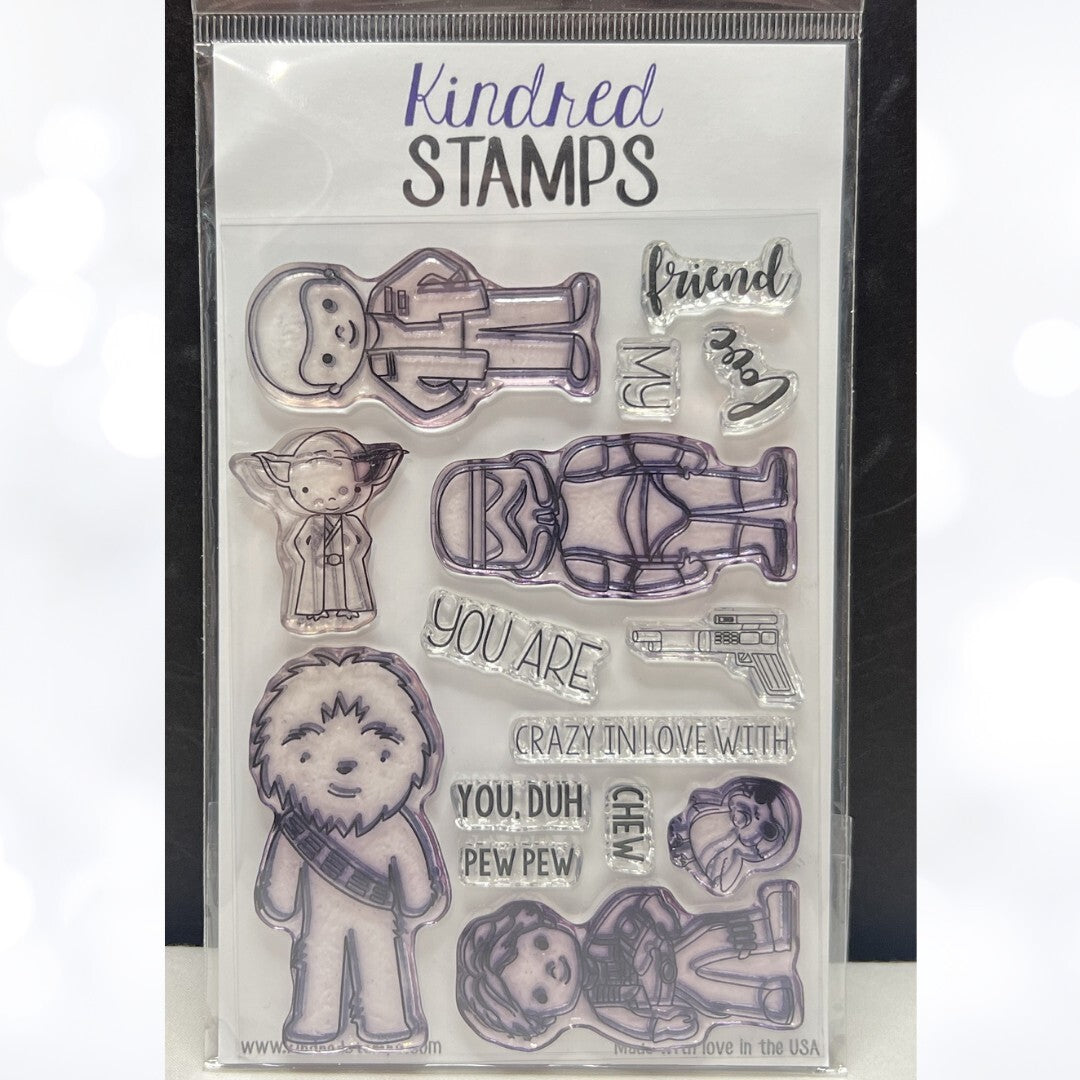 Kindred Stamps GALACTIC ADVENTURES Sidekicks Star Wars Yoda Rubber Stamps
