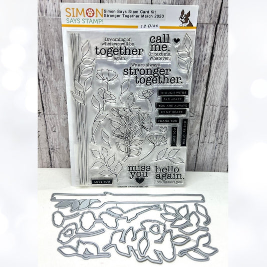 Simon Says Stamp STRONGER TOGETHER Flowers 6x8 Rubber Stamps Dies