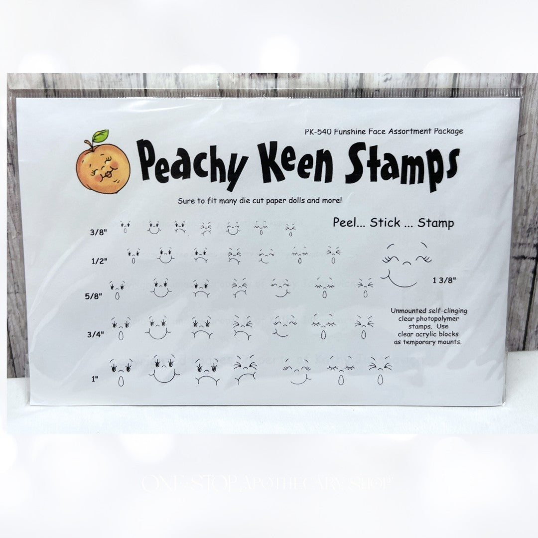 Peachy Keen FUNSHINE FACES Rubber Stamps