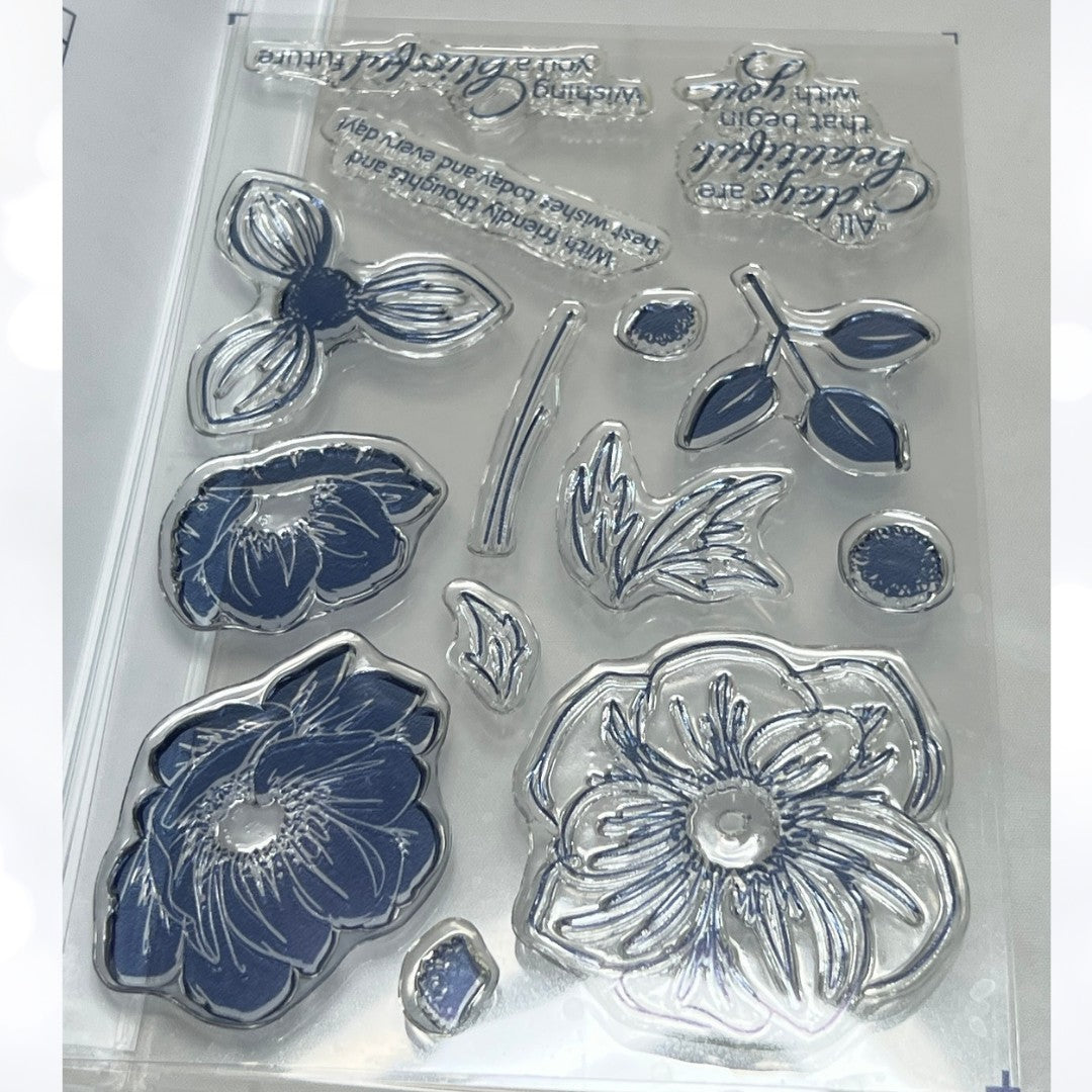 Stampin Up FLORAL ESSENCE Flowers Rubber Stamps