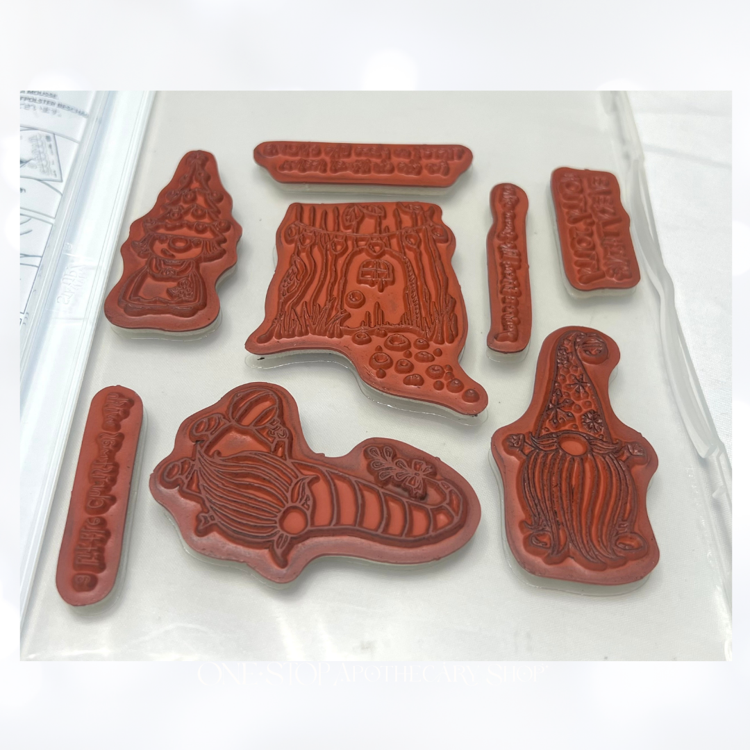 Stampin Up GNOME FOR THE HOLIDAYS Christmas Gnomes Rubber Stamps