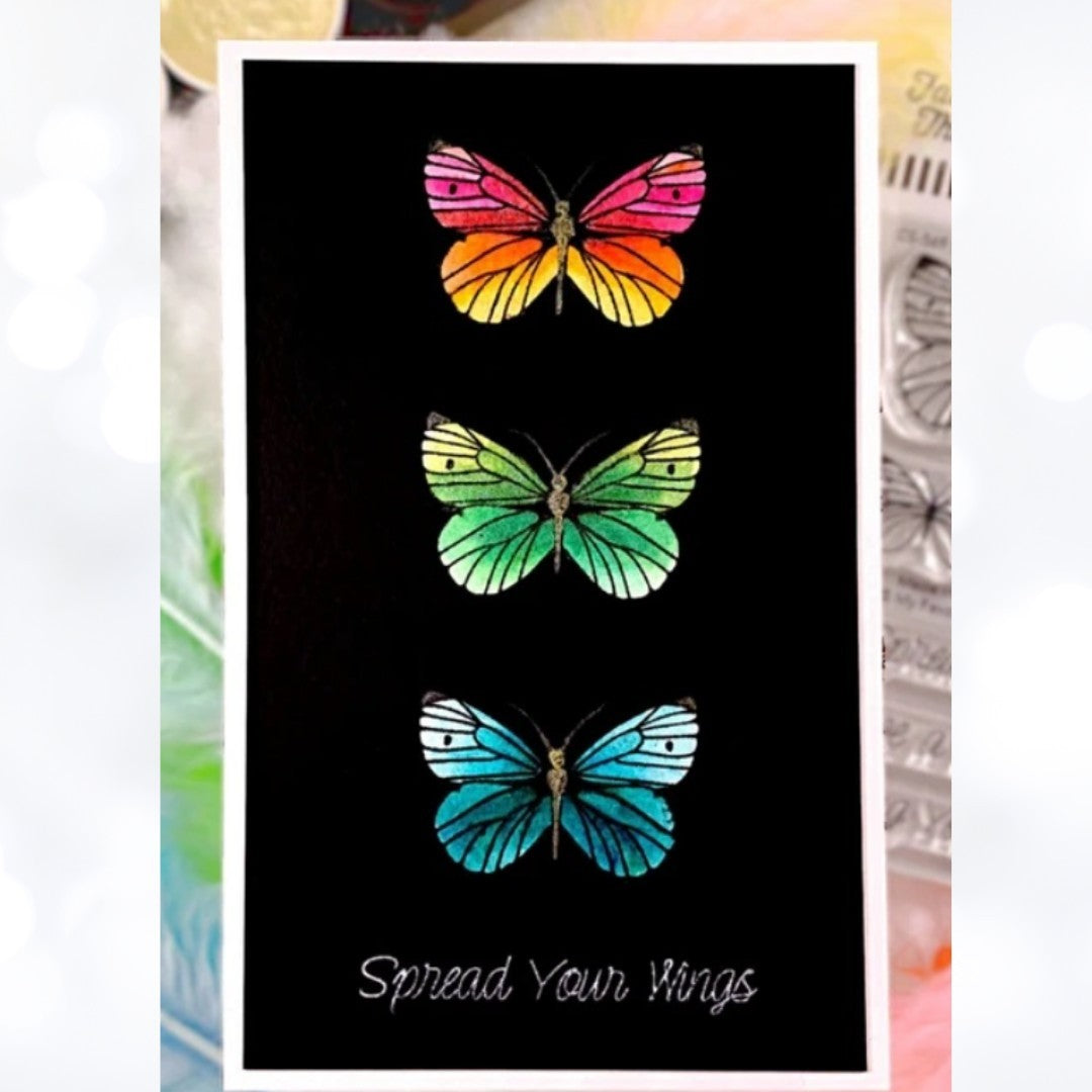 My Favorite Things SPREAD YOUR WINGS Butterfly Butterflies Rubber Stamps Dies