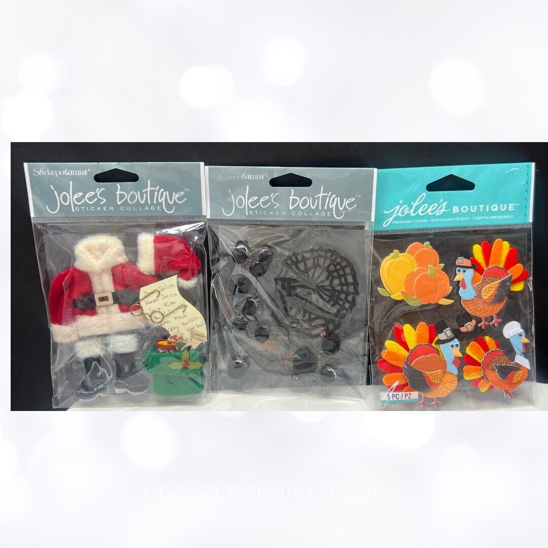 Jolees Botique HOLIDAYS Christmas Military 3D Crafting Stickers Lot of 12