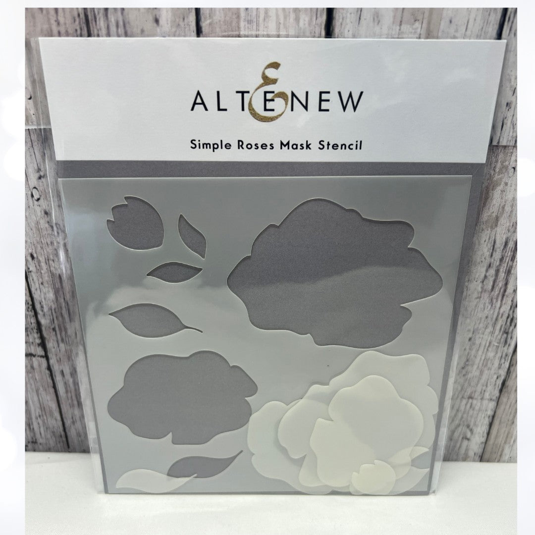 Altenew SIMPLE ROSES Flowers 6x8 Rubber Stamps Dies Masks