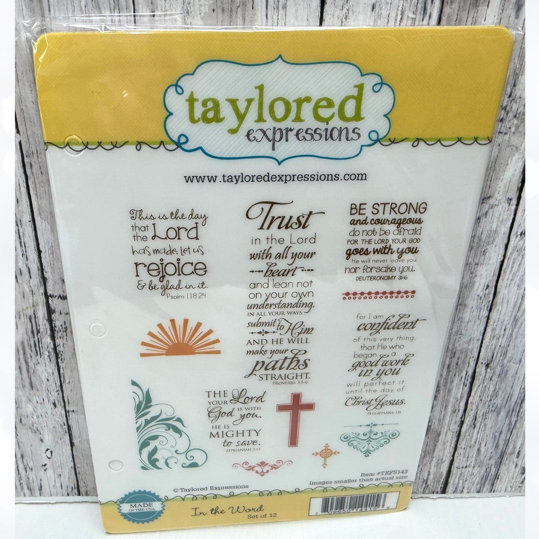 Taylored Expressions IN THE WORD Religious Bible Verses Journaling Rubber Stamps