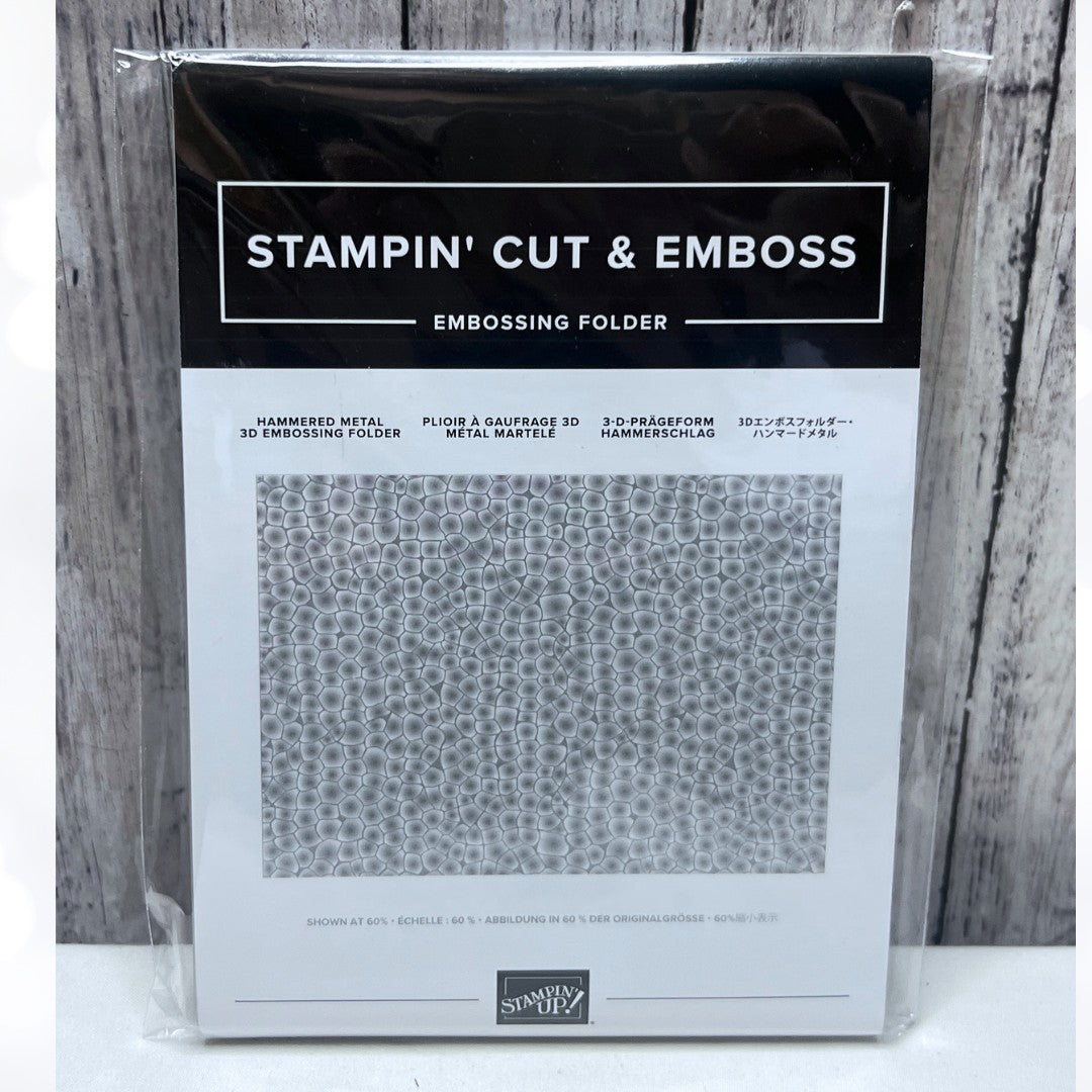 Stampin Up HAMMERED METAL 3D Embossing Folder