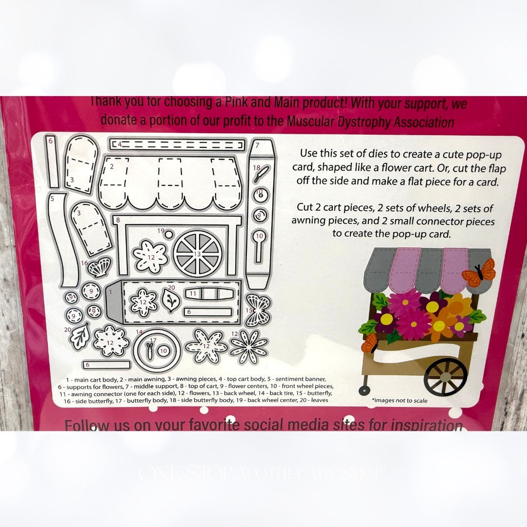Pink & Main FLOWER CART POP-UP 3D Dies