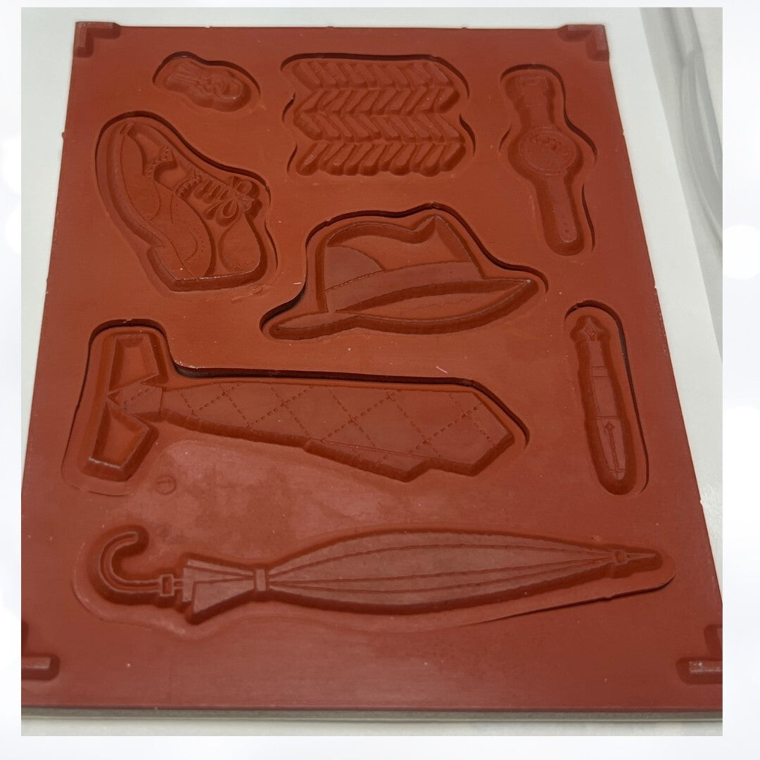 Stampin Up WELL DRESSED Fathers Day Dad Hat Tie Rubber Stamps