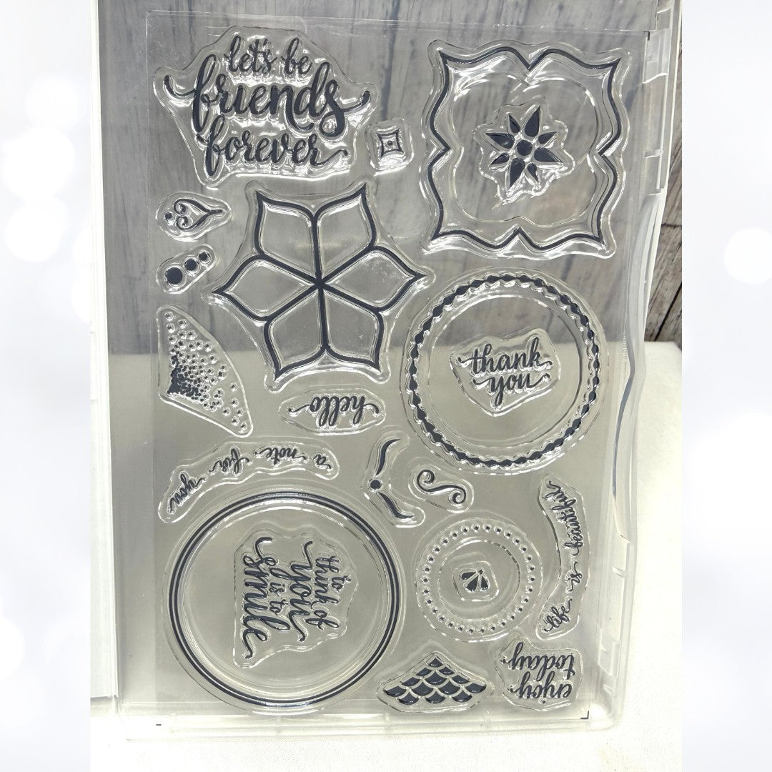 Stampin Up EASTERN BEAUTY Medallions Rubber Stamps Thinlits Dies