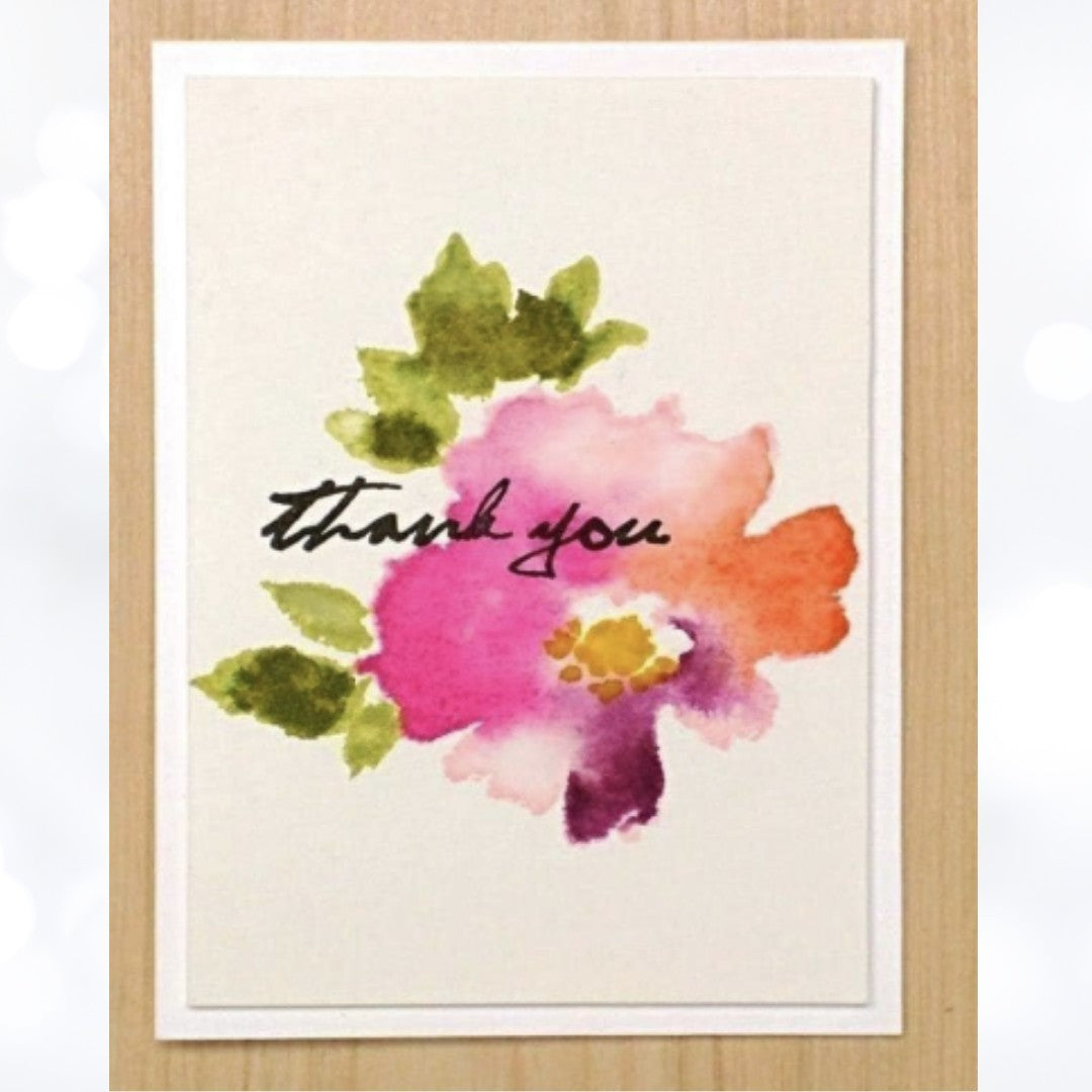 Altenew WATERCOLOR WONDERS Floral Flowers 6x8 Rubber Stamps Dies