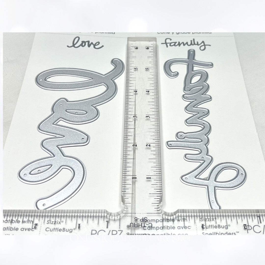 Momenta SENTIMENTS Scrapbook Sayings Love Family Believe Dies Lot of 4