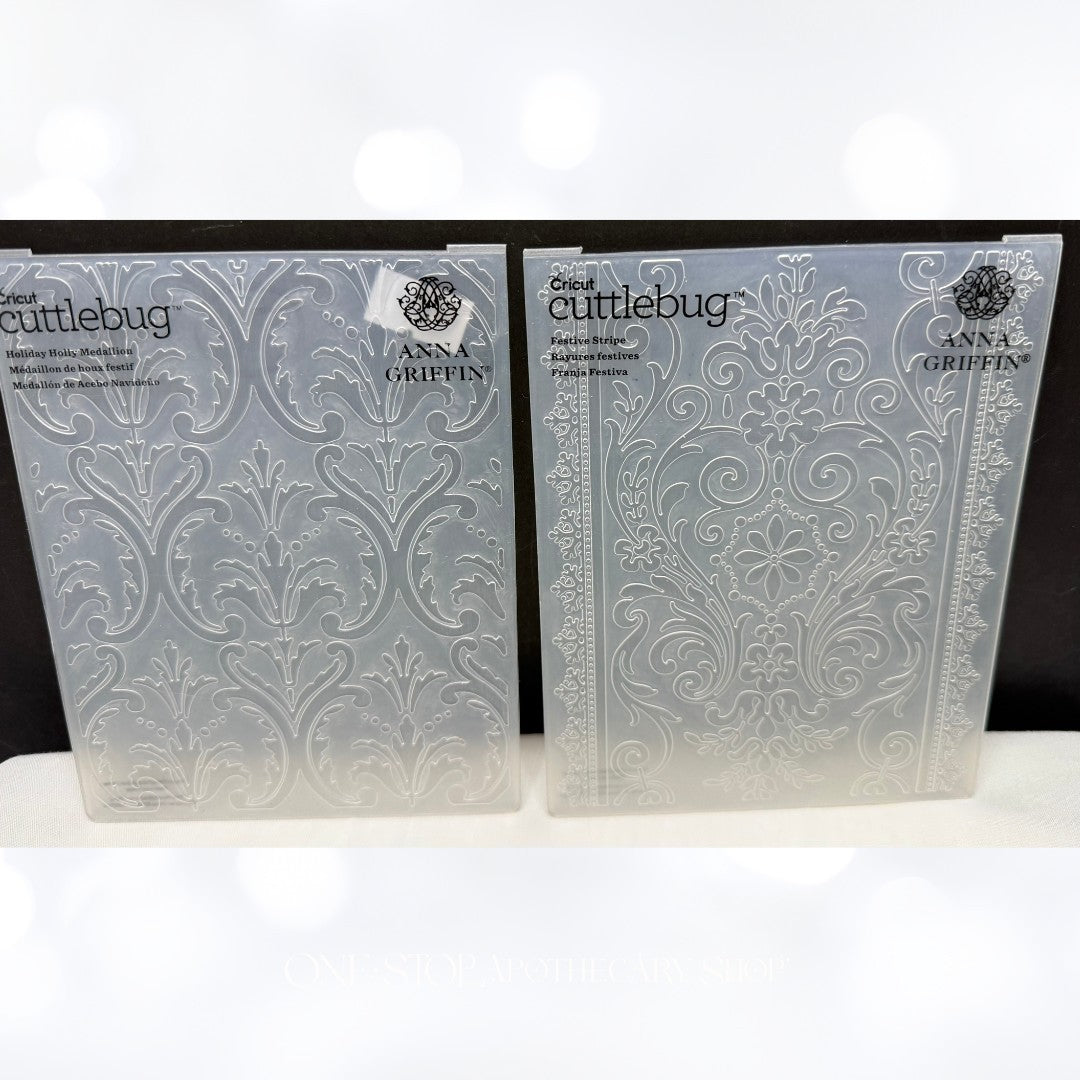 Anna Griffin HOLIDAY Stars Arch Festive Embossing Folders Lot of 4