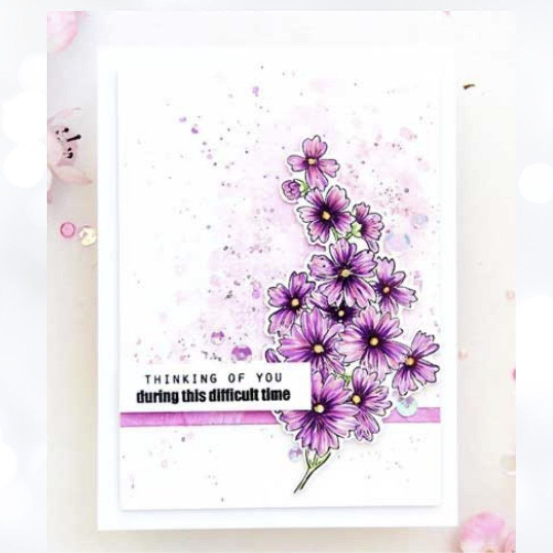 Altenew STARRY FLOWERS Floral 4x6 Rubber Stamps Dies